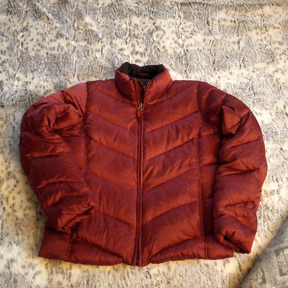 Eddie Bauer Brick Red Down Coat